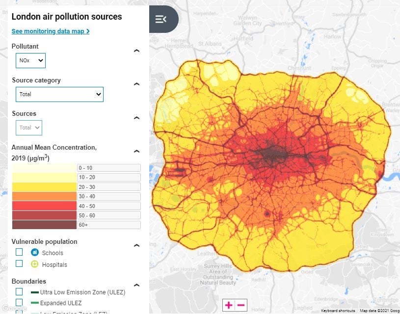 Discover What s Causing Air Pollution In London With This Interactive 