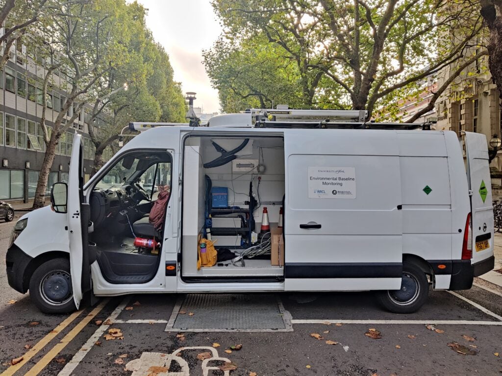 University of York mobile laboratory for measuring ambient air pollution.